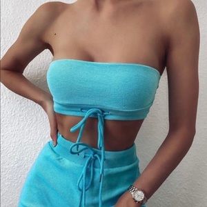 Tiger Mist Terry Bandeau Top